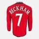 2002 England Away Shirt Beckham 7 Long Sleeve Perfect M