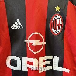 Ac Milan 2000/2002 Home Original Adidas Vintage Italy Football Shirt Medium