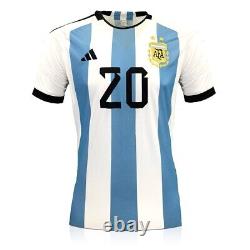 Alexis Mac Allister Signed Argentina 2022-23 Home Football Shirt