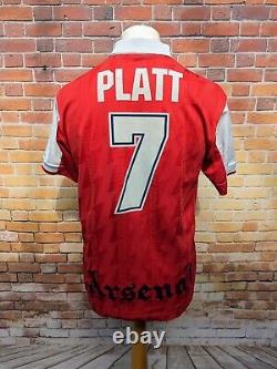 Arsenal 1994/96 Home Football Shirt Original Nike Mens Small #7 David Platt