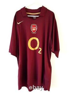 Arsenal Home Shirt 2005. XL. Original Nike. Red Adults Football Top Only