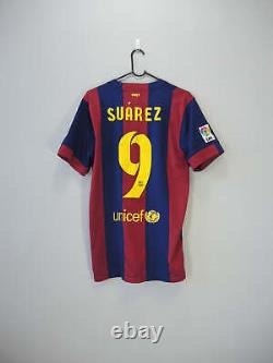 Barcelona 2014-15 Original Home Shirt Suarez #9 (Excellent) S Football Shirt