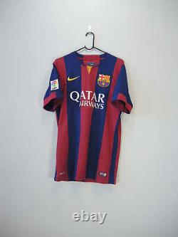 Barcelona 2014-15 Original Home Shirt Suarez #9 (Excellent) S Football Shirt