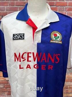 Blackburn Rovers 1992/94 Home Football Shirt Original Vintage Asics Mens XL