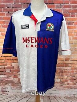 Blackburn Rovers 1992/94 Home Football Shirt Original Vintage Asics Mens XL