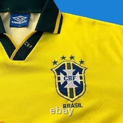 Brazil 1994-96 World Cup 94 Original Home Football Shirt by Umbro Size XL