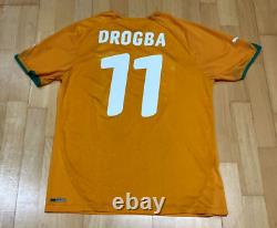 Drogba Ivory Coast Shirt 2010/11 Vintage Puma Original Chelsea Kalou D'Ivorie L