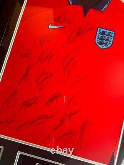 England football shirt 2023 senior team/squad signed & framed with FA COA