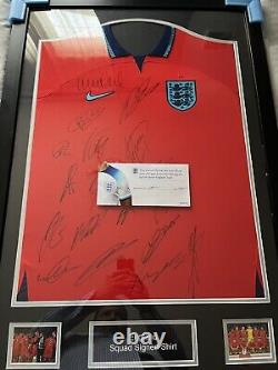England football shirt 2023 senior team/squad signed & framed with FA COA