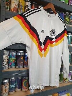 Germany Medium 1990 1992 Original Long Sleeve Home Football Shirt Classic