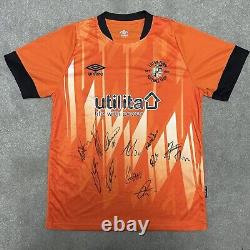 Luton Town Hand Signed Squad 22/23 Home Football Shirt with COA and Photo Proof