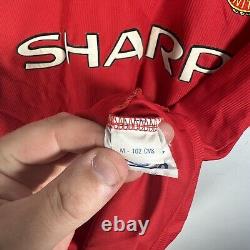 Manchester United 98/00 medium home Shirt Rare Original treble umbro Yorke 19