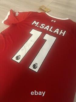 Mohamed Salah Hand Signed Liverpool Home Shirt 23/24 #11 WITH COA