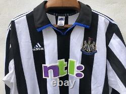 Newcastle United Home Shirt 2000-2001 adidas LONG SLEEVE Rare Original NUFC XL