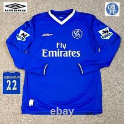 ORIGINAL Chelsea Football Shirt GUDJOHNSEN (M) 2004/05 vintage UMBRO EPL