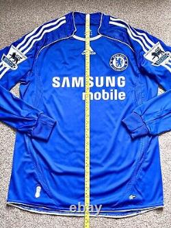 Original Chelsea Football Shirt 2006/07 DROGBA (M) vintage Adidas Long Sleeves
