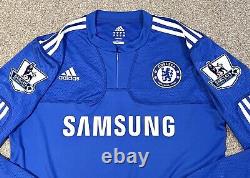 Original Chelsea Football Shirt 2009/10 DROGBA (M) vintage Adidas Long Sleeves