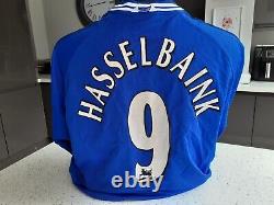 Original Chelsea Football Shirt HASSELBAINK 2000/01 Adult Medium Long Sleeve