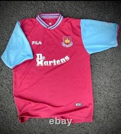 Original Fila West Ham Home Football Shirt 2001/2003 Size Medium Mens. VGC