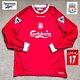 Original Liverpool Football Shirt Gerrard 2002 Medium Reebok Vintage Long Sleeve
