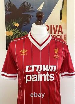 Original Liverpool 1984 Umbro Shirt Crown Paints Medium Mens Vintage Oldschool