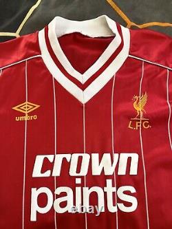 Original Liverpool 1984 Umbro Shirt Crown Paints Medium Mens Vintage Oldschool