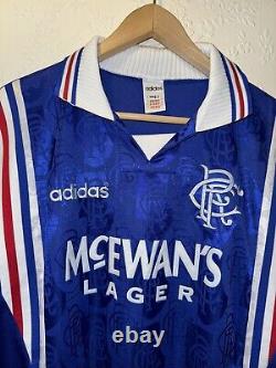 Original Rangers 1996 / 97 Home Football Shirt Size Men's XL