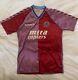 Original Vintage Aston Villa Football Home Shirt 1987 Hummel Medium