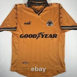 Rare Original Wolverhampton Wolves 1998/1999/2000 Home Football Shirt Mens Small