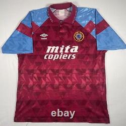 Ultra Rare Original Aston Villa 1990/1991/1992 Home Football Shirt Men's XL