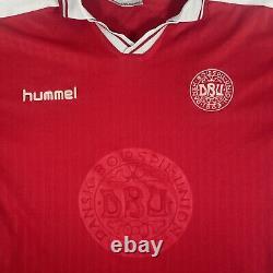 Ultra Rare Original Denmark 1998 Home Football Shirt Men's XL
