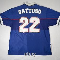 Ultra Rare Original GATTUSO 22 Rangers 1997/1998/1999 Home Football Shirt XL
