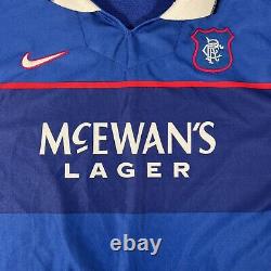 Ultra Rare Original Rangers 1997/1998/1999 Home Football Shirt Men's Large