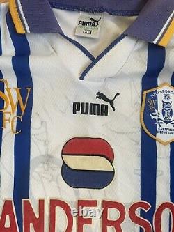 Ultra Rare Original Sheffield Wednesday 1995/96 Home Football Shirt Men's XL