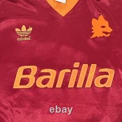 Ultra Rare Original TOTTI 20 AS Roma 1992/1993/1994 Home Football Shirt Medium