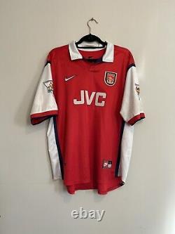 WRIGHT 8 Original Authentic Arsenal Men's L Home Nike 1998/99