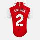 William Saliba Signed Arsenal Shirt 2023-24 Home 2