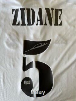 Zinedine Zidane Signed Real Madrid 2022-23 Home Football Shirt. Damaged A
